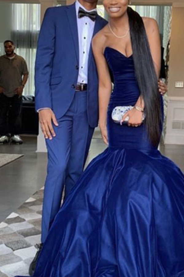 Christopher Navy Two Piece Men Fashion Prom Suit