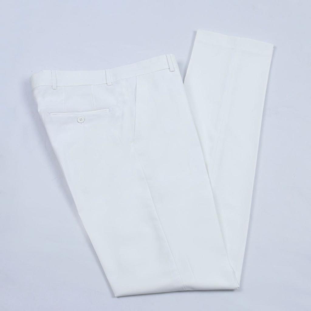 White Double-Breasted Fashionable Point Collar Suit