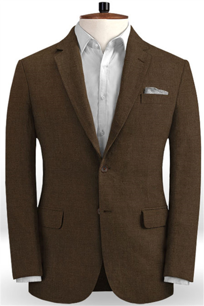 Brown Boyfriend Prom Suit Two Groom Tuxedos