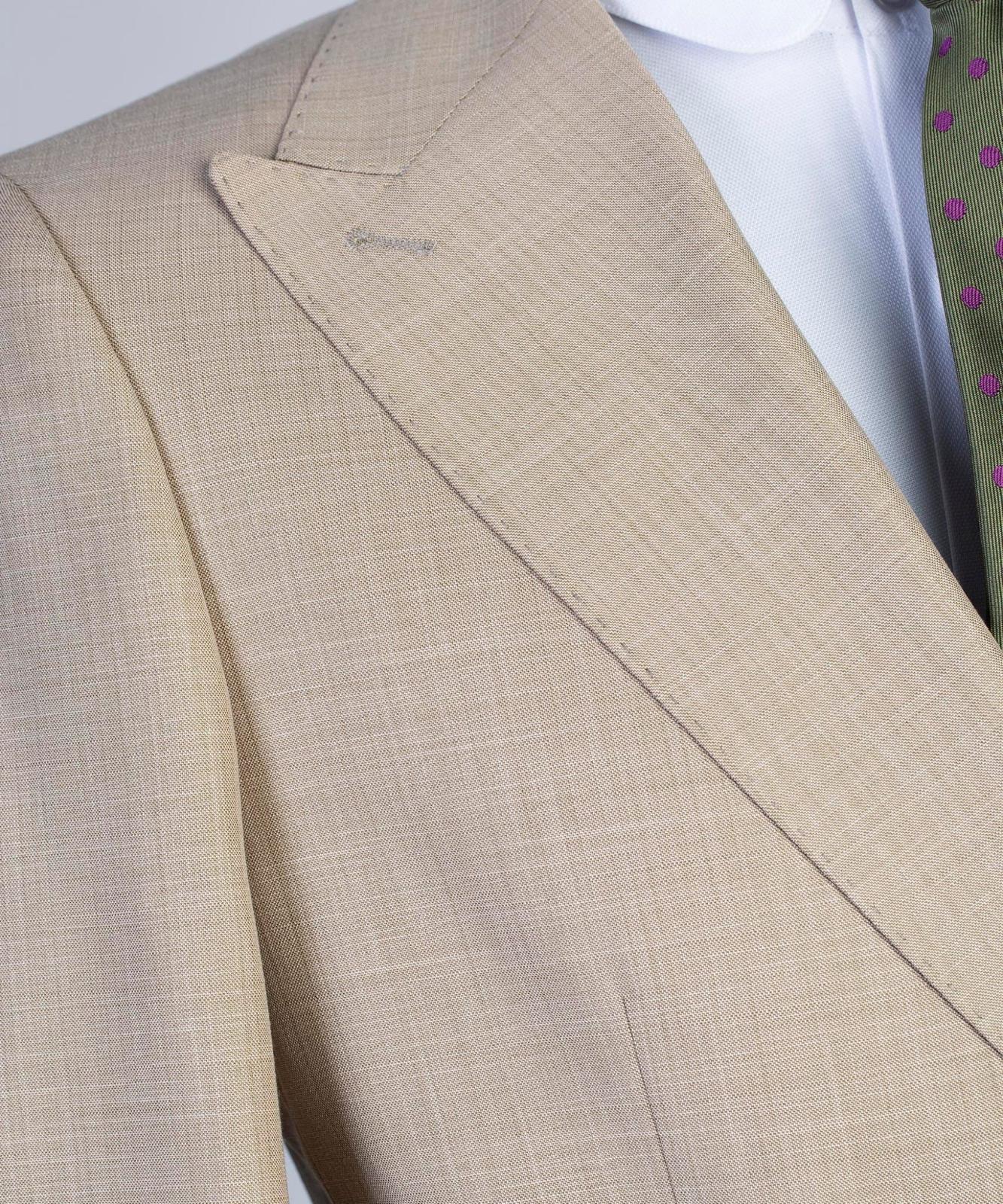 Champagne Peaked Lapel Double Breasted Fashion Prom Men Suits