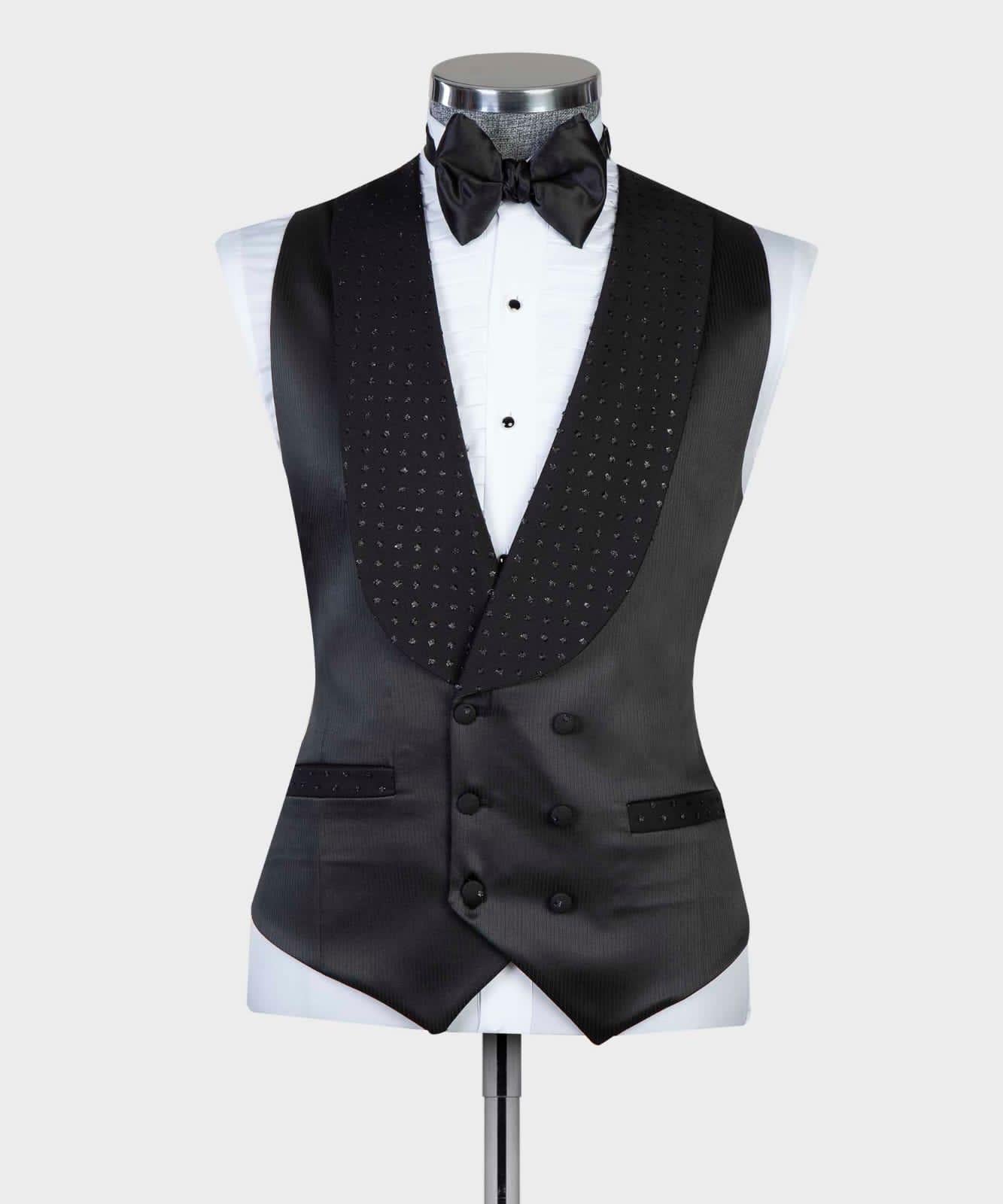 Black Two-Piece Shawl Lapel Custom Wedding Suit