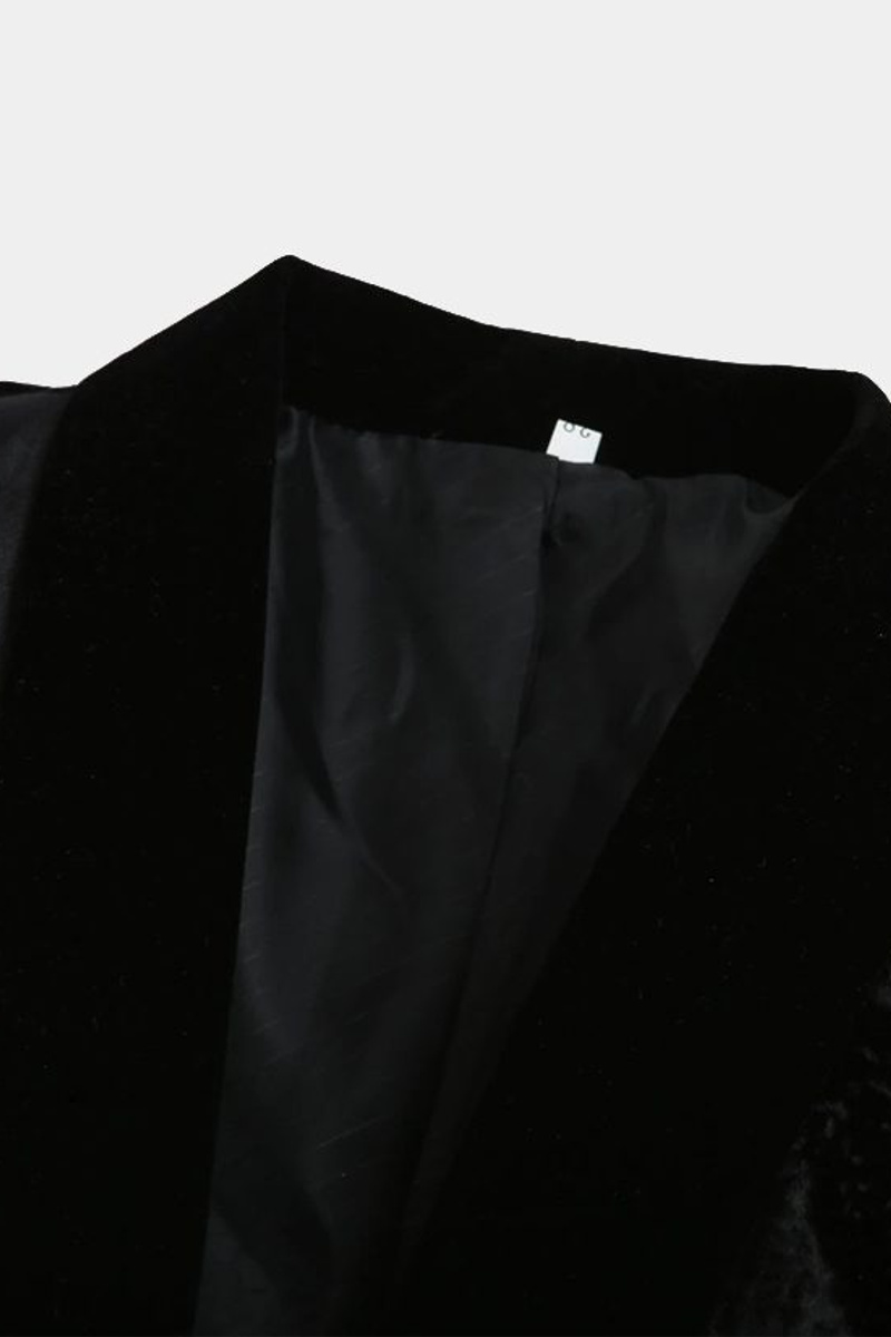 Jaime Black Velvet Dinner Jacket Formal Business Men Suit