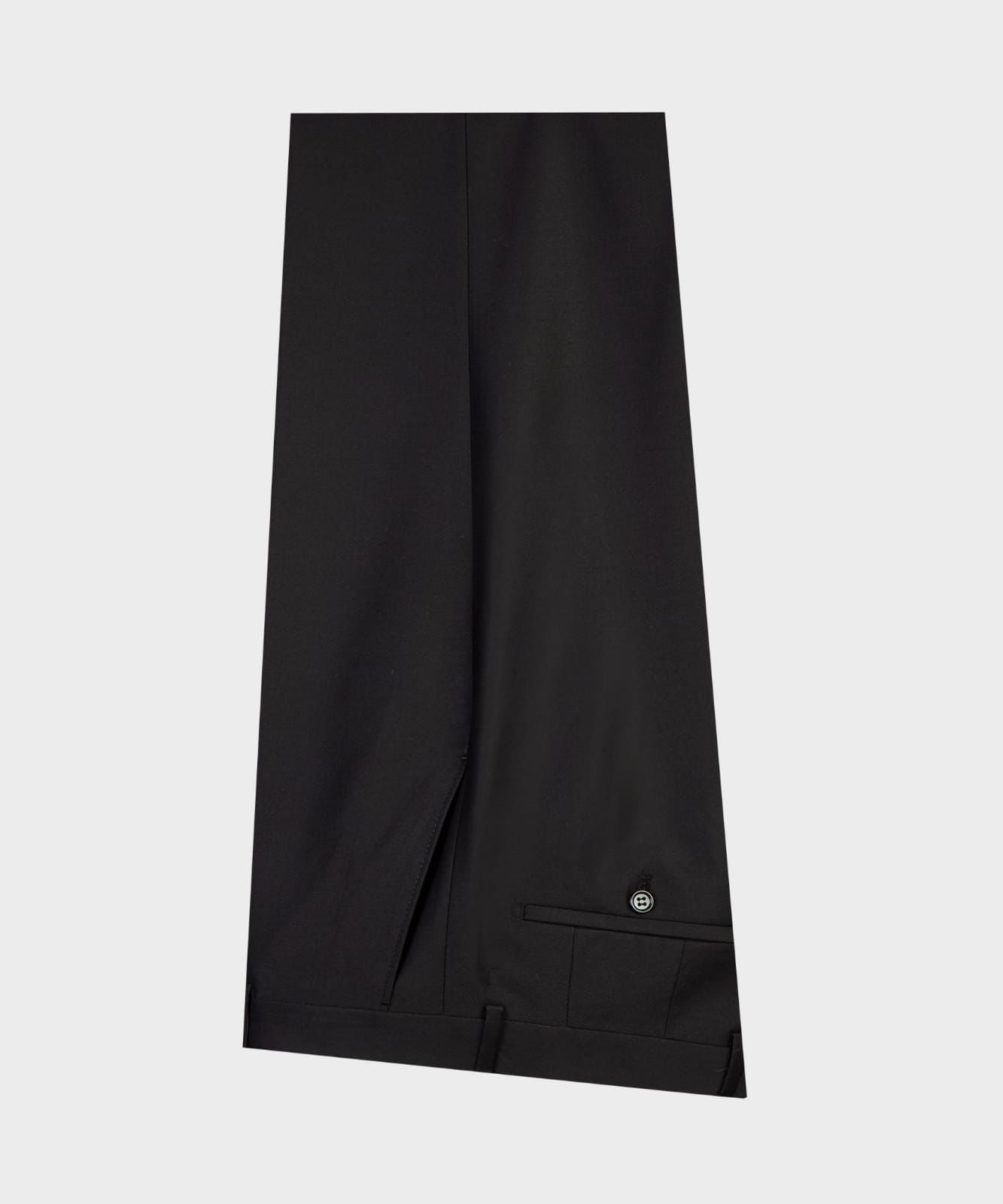 Black Design Double-Breasted Pointed Collar Tailored Suit