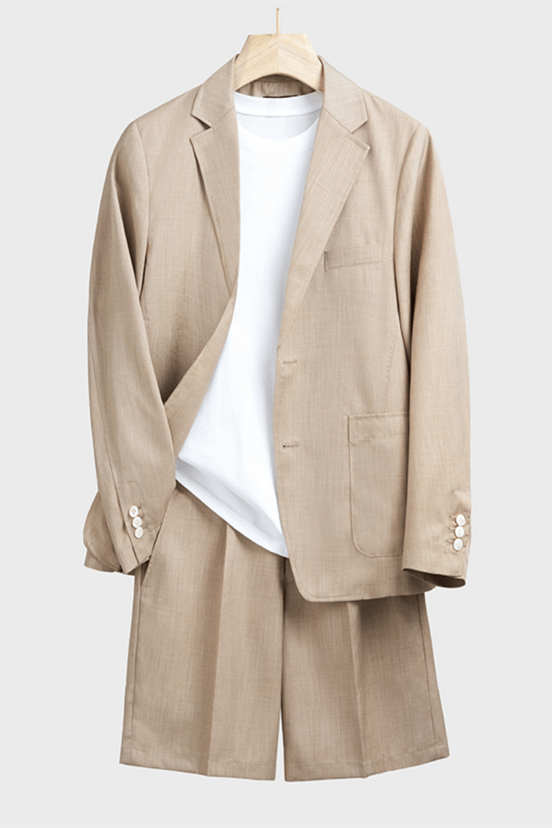 Hugo Stylish Summer Loose Men Suit With Shorts