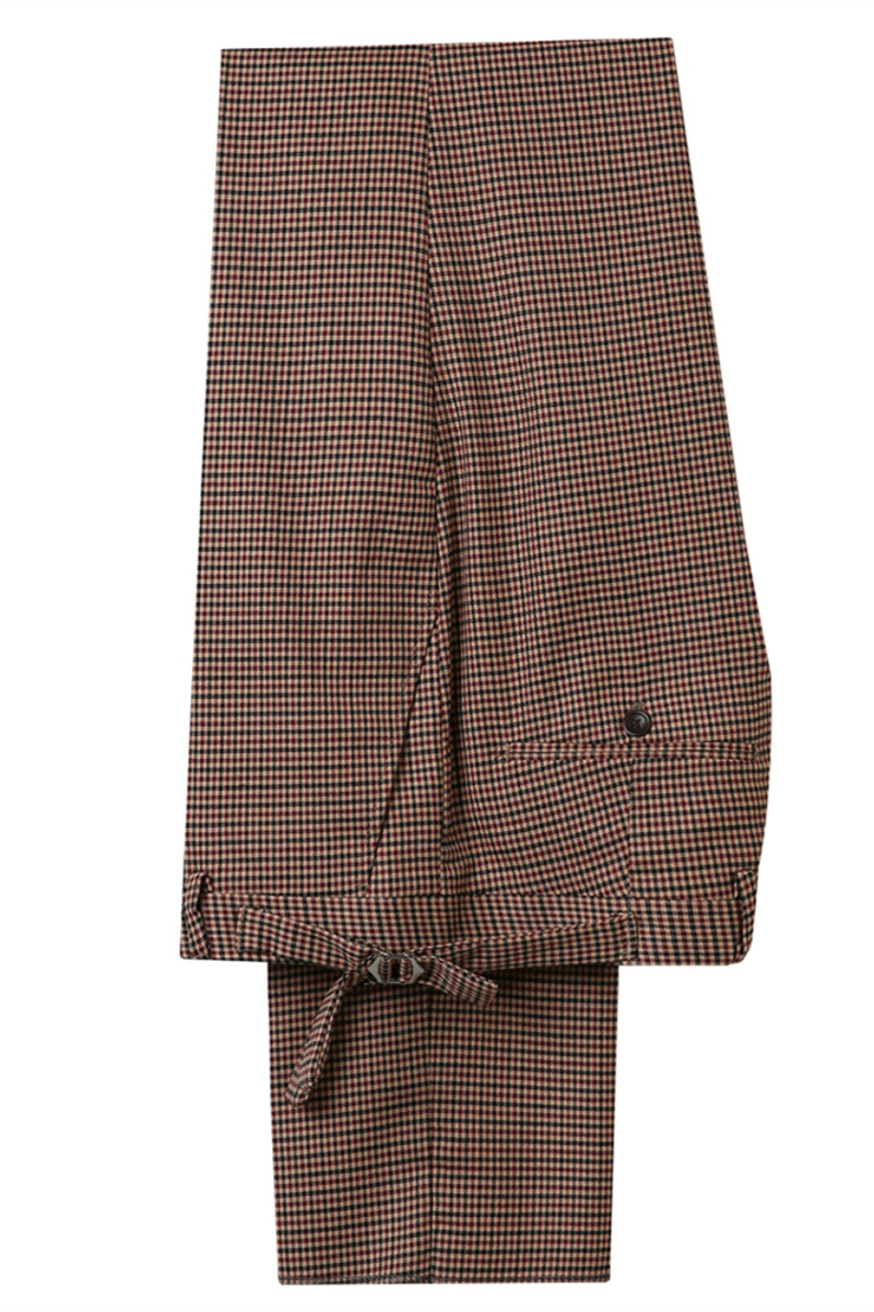 Javier Burgundy Notched Lapel Fitted Suit for Prom