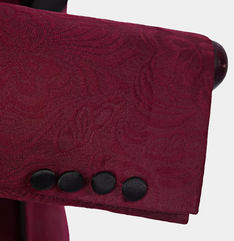 Fashion Burgundy Suit Bespoke Shawl Lapel Tuxedo