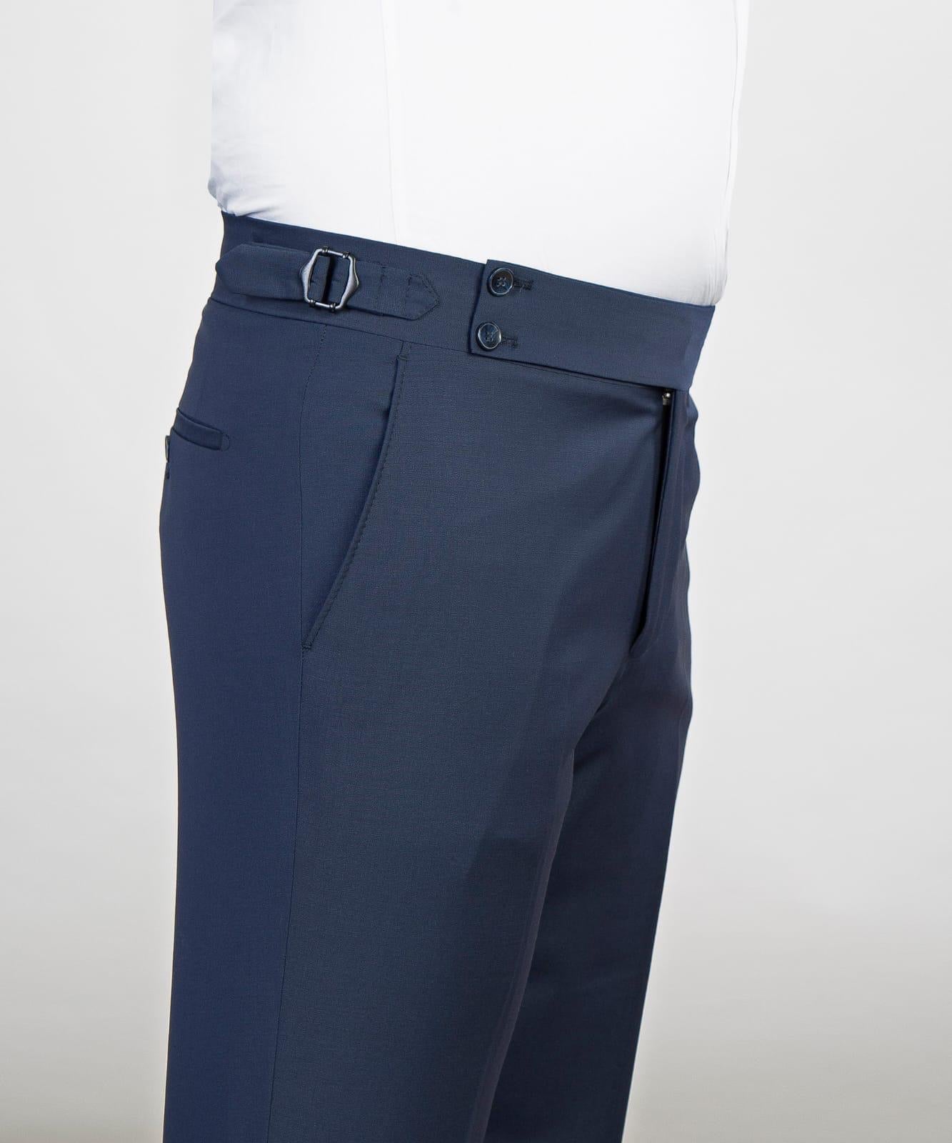 New Dark Blue Point Collar Three Piece Business Men Suits