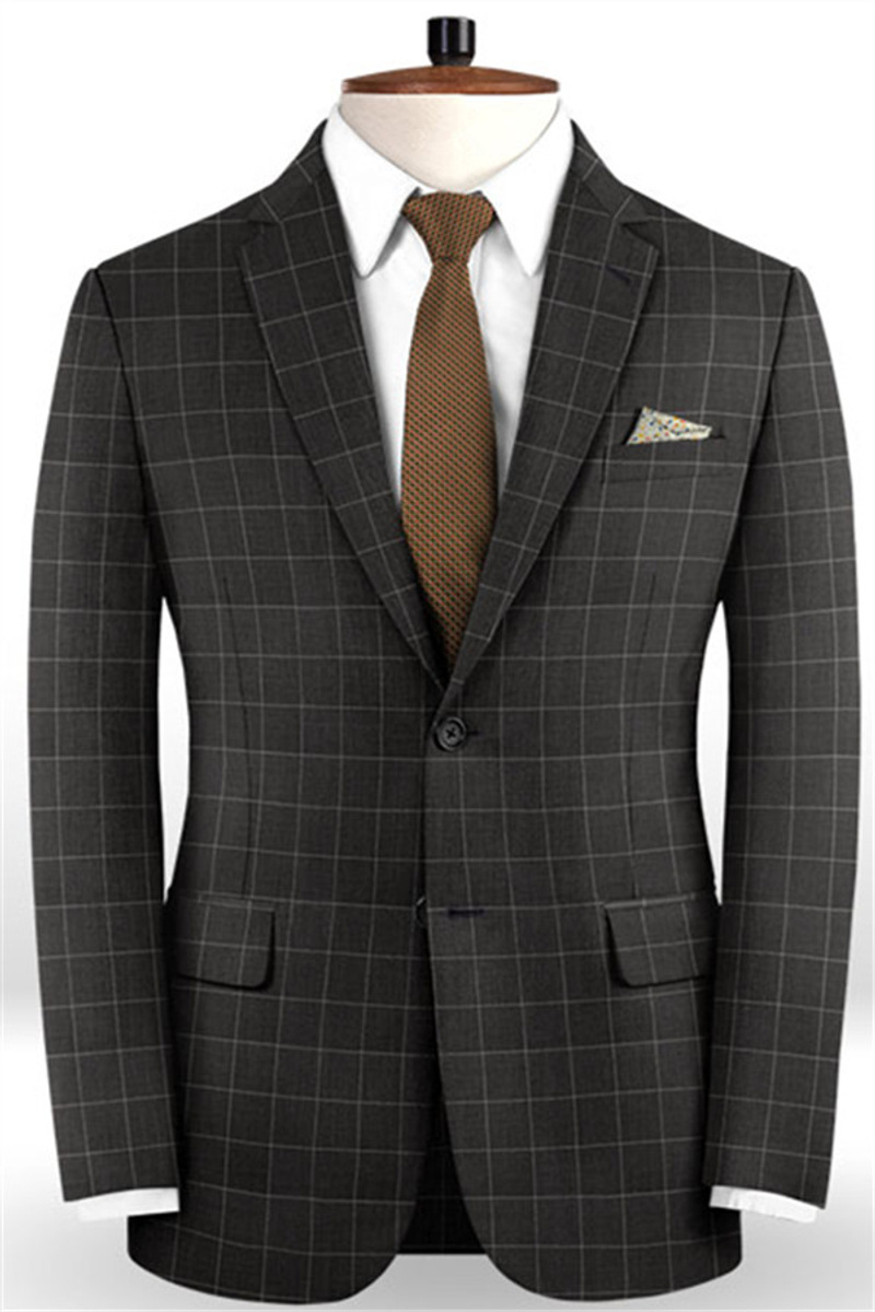 Brown Notch Lapel Tuxedo Fashion Formal Business Blazer