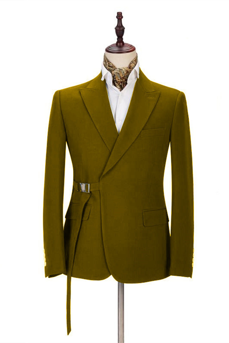 Roberto Sleek Slim Fit Point Lapel Two Piece Men Suit