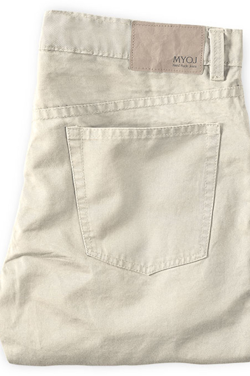 Cream High Quality Men Suit Trousers With Zip Fly