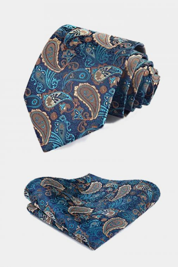 Teal Paisley Men Prom Vest Suit Online