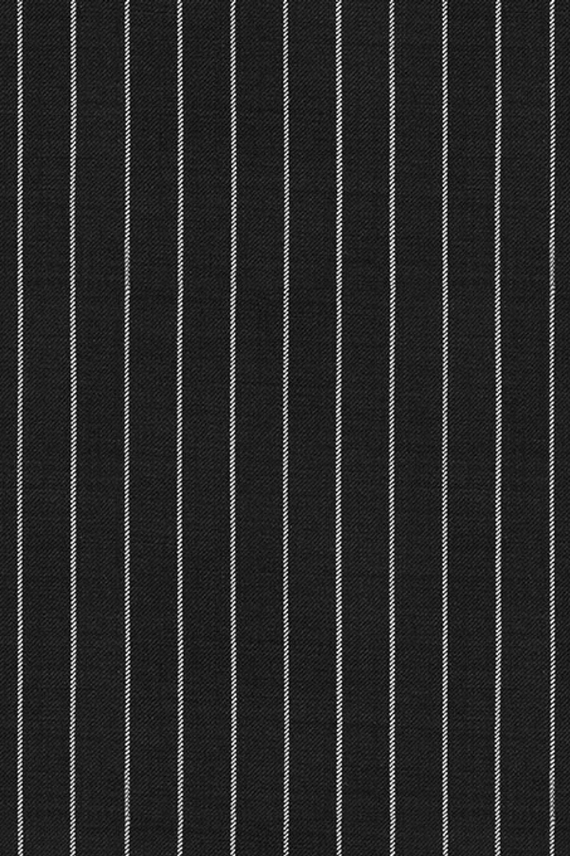New Black Business Suit Wedding Two-Piece Striped Groom Tuxedo