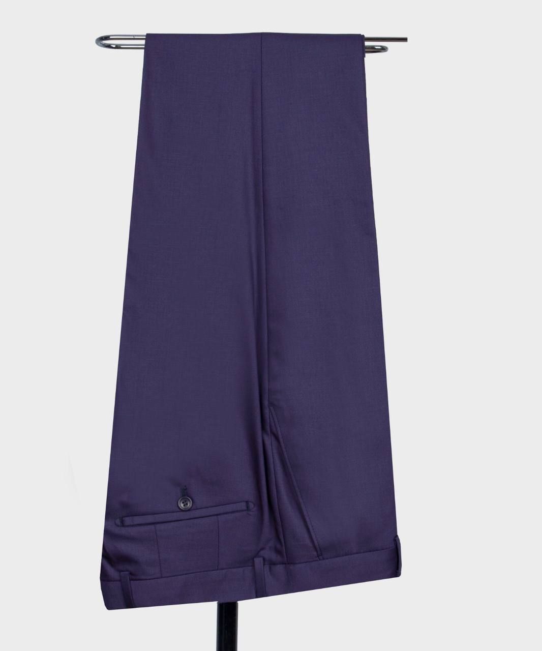 Fashion Purple Point Collar Two-Piece Suit