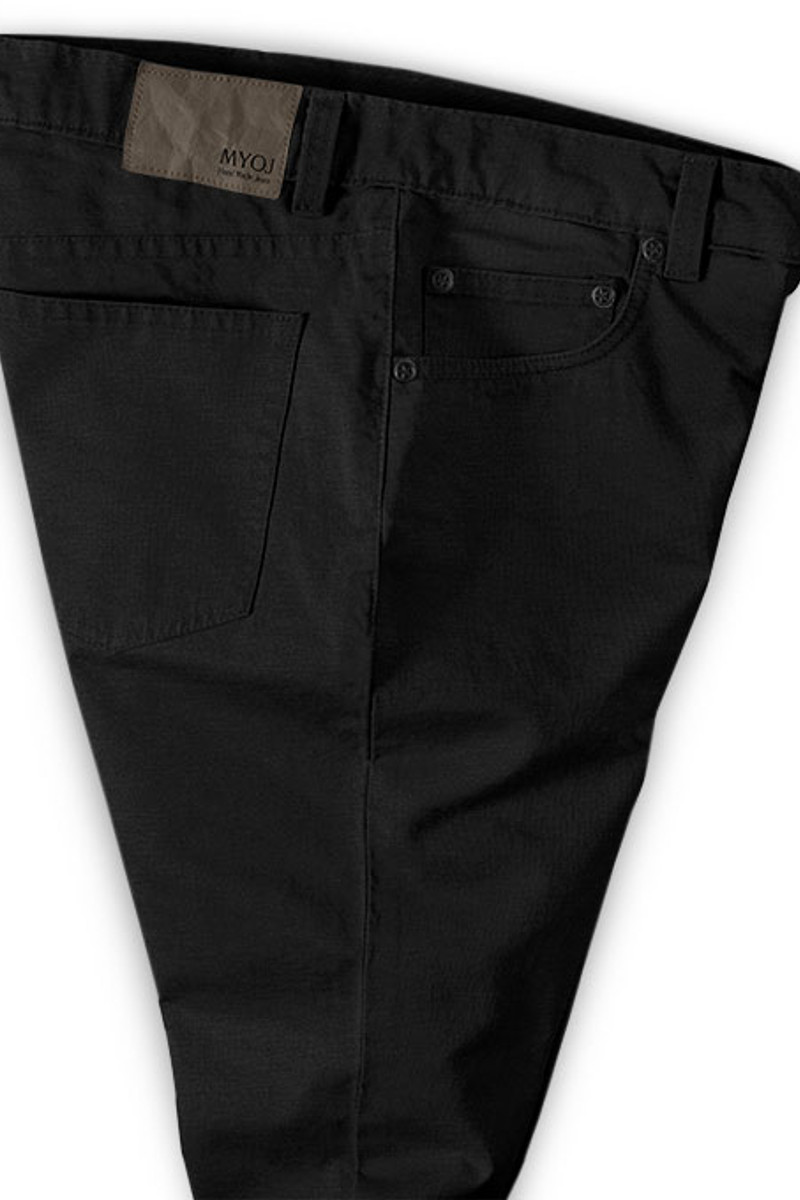Men Black Mid Waist Zip Flying Pants
