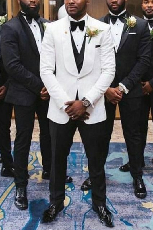 Owen Black Shawl Lapel Slim Fit Wedding Groom Online