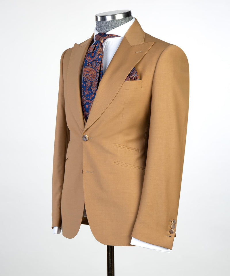 New Brown Point Lapel Fashion Business Suit