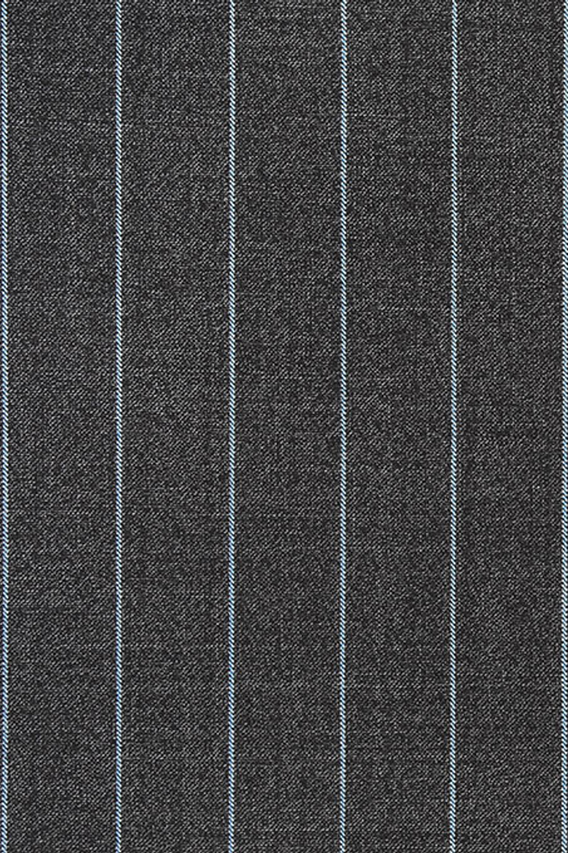 New Smoke Grey Business Suit Modern Striped Notch Lapel Tuxedo