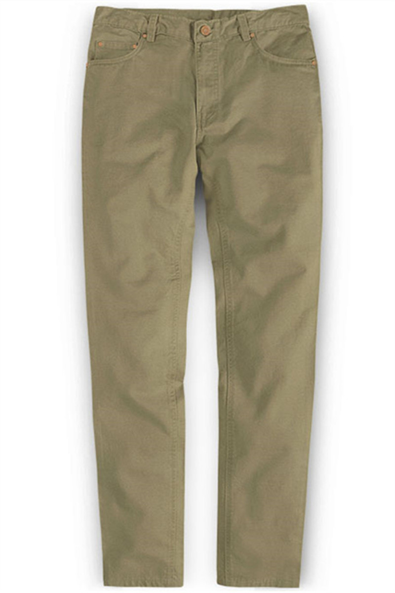Slim Fit Jeans Cotton Pants With Zip Fly