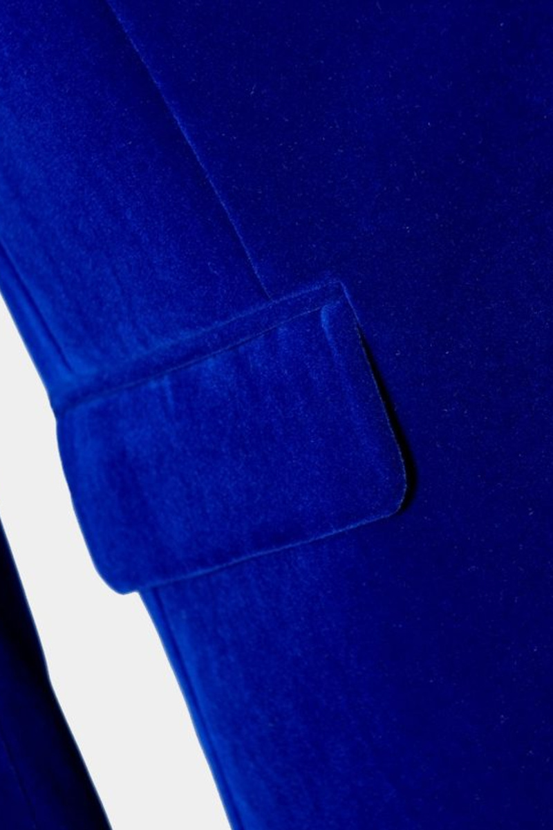 Royal Blue Velvet Tuxedo Jacket Shawl Lapel Prom Suit Online