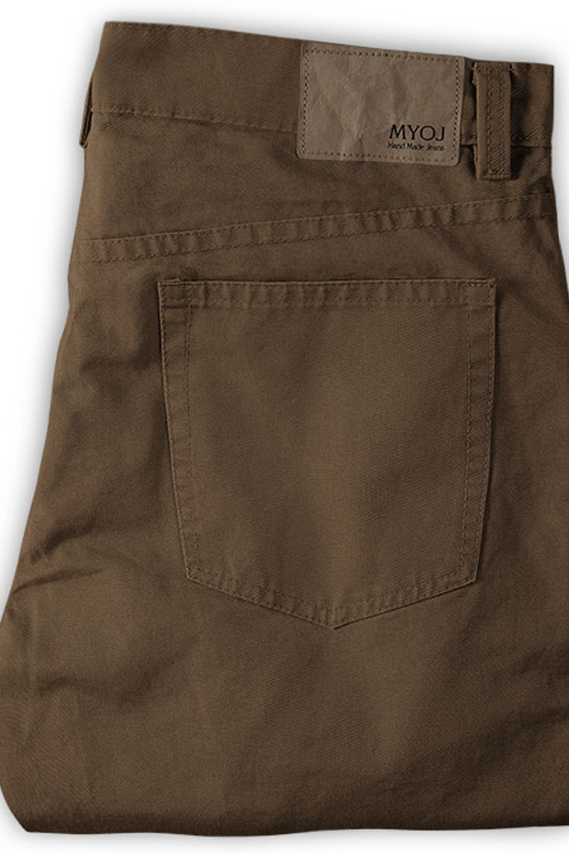 Brown Boyfriend Solid Color Zipper Flying Men Pants