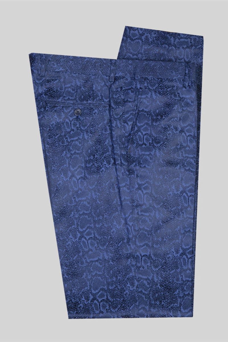 Nelson Dark Navy Slim Fit Double-Breasted Fashion Wedding Suit