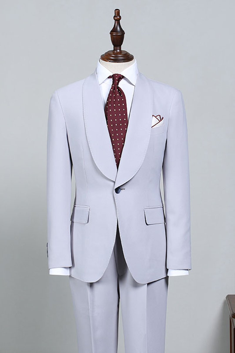 Ivan Stylish Blue Two-Piece Custom Groom Wedding Suit