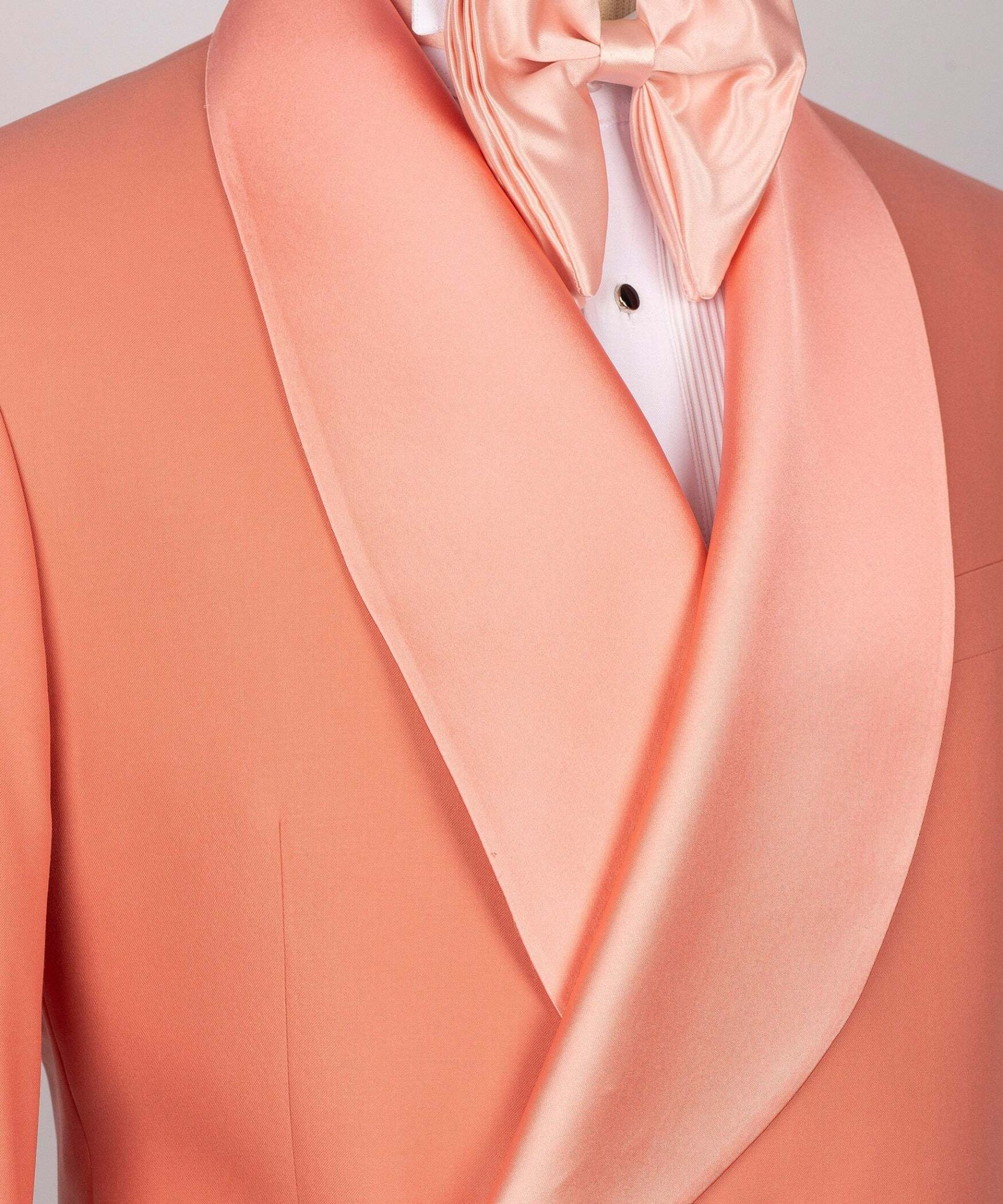 Dazzling Orange Shawl Lapel Double-Breasted Men's Wedding Suit