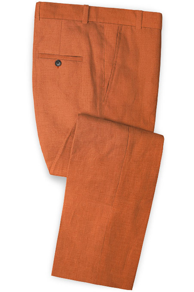 Coat Pants Design Linen Men Wedding Suit Groom Tuxedo Slim Fit 2 Piece Prom Blazer