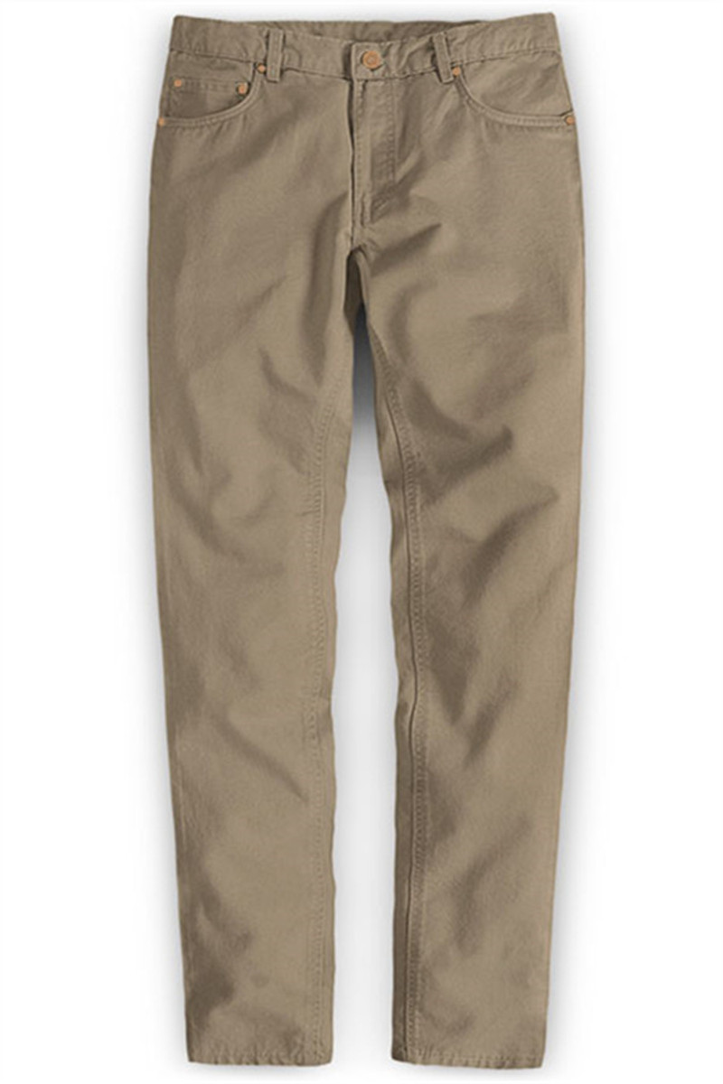 New Men Slim Fashion Solid Color Business Casual Trousers