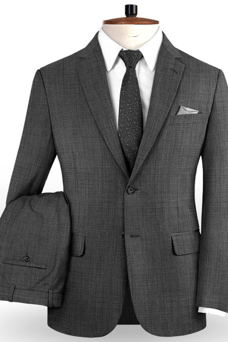 Groomsman Notched Lapel Groom Tuxedo Business Casual Suit