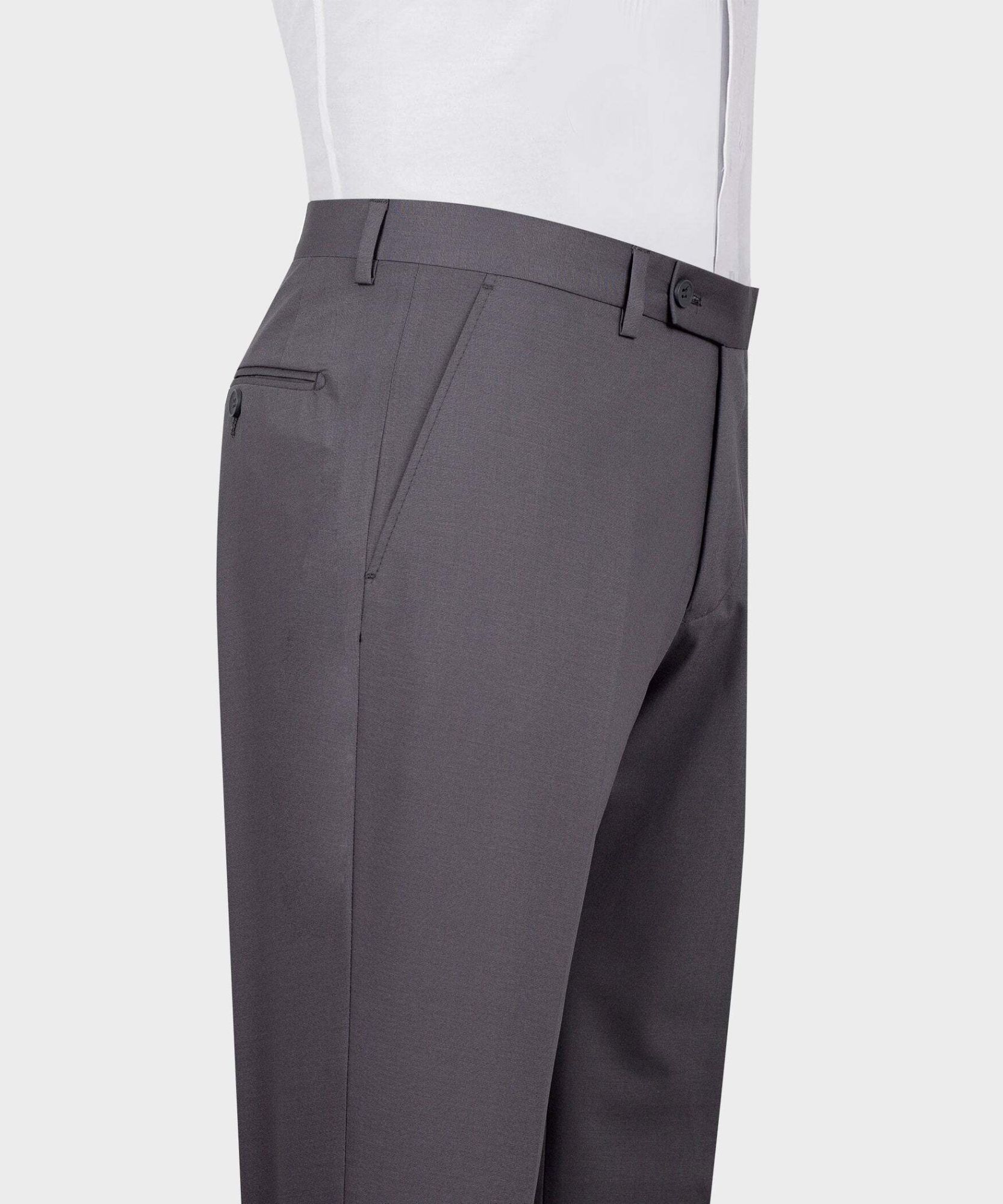 Chic Gray Double-Breasted Six-Button Suit Two-Piece Suit
