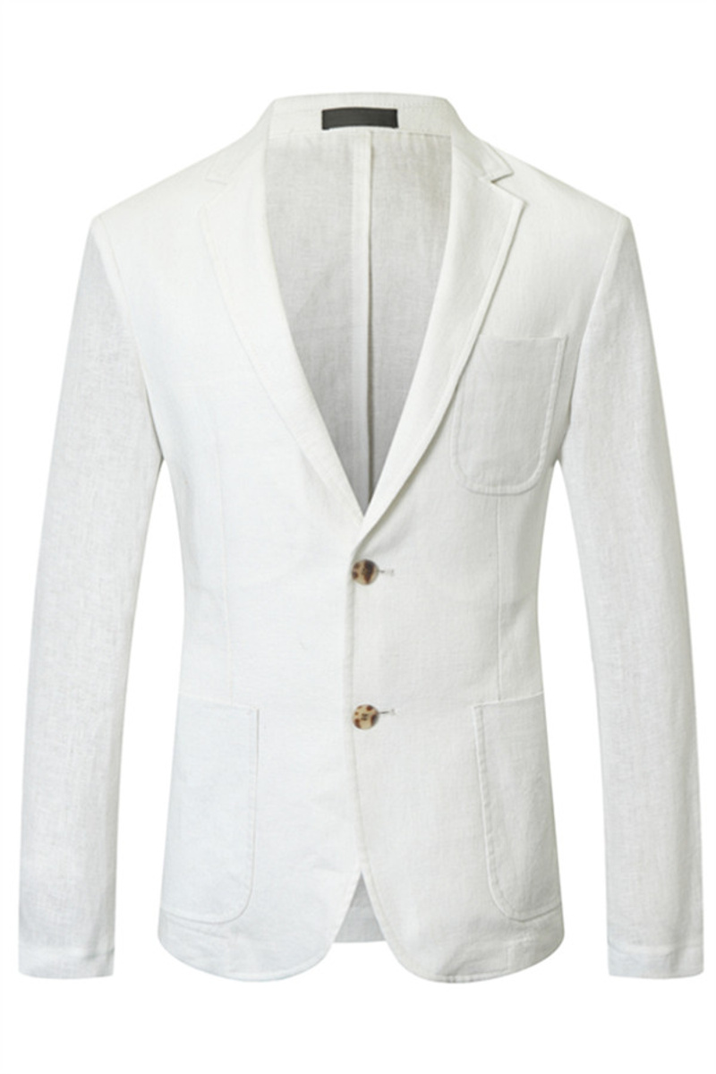 Jesus White Summer Linen Men Blazer