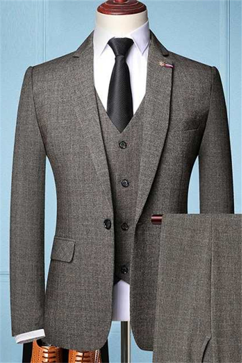 New Business Slim Fit Suit Fashion Tuxedo Three-Piece Set