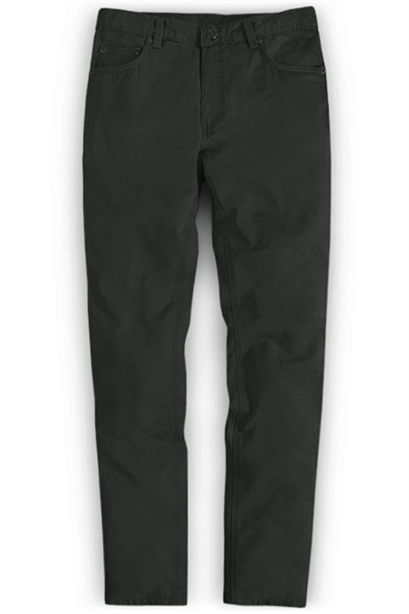 Dark Grey Slim Casual Solid Color Business Work Men Pants