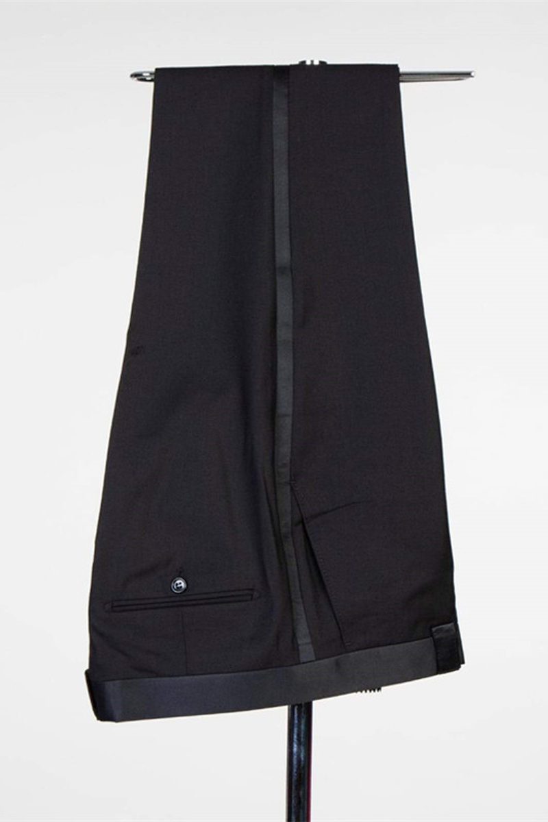 Douglas Simple Black Fashion Shawl Lapel Wedding Suit
