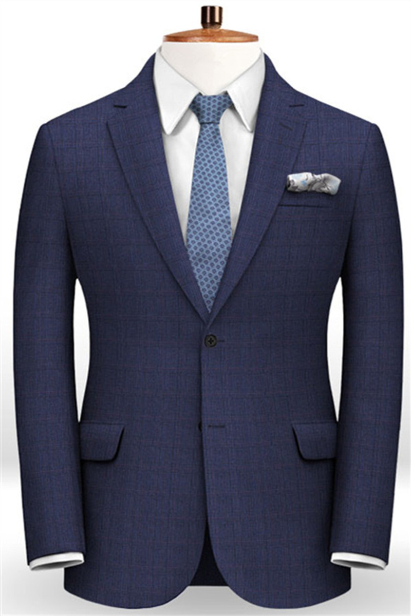 Navy Prom Suit New Two-Piece Business Tuxedo