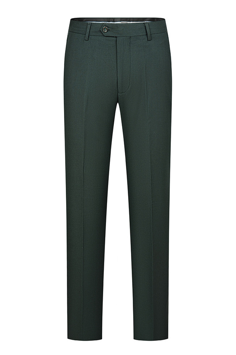 Green Shawl Collar Men's Jacquard Three-Piece Wedding Suit