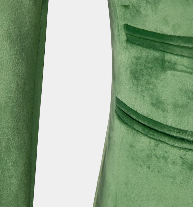 Green Velvet Three-Piece Tuxedo Double-Breasted Suit