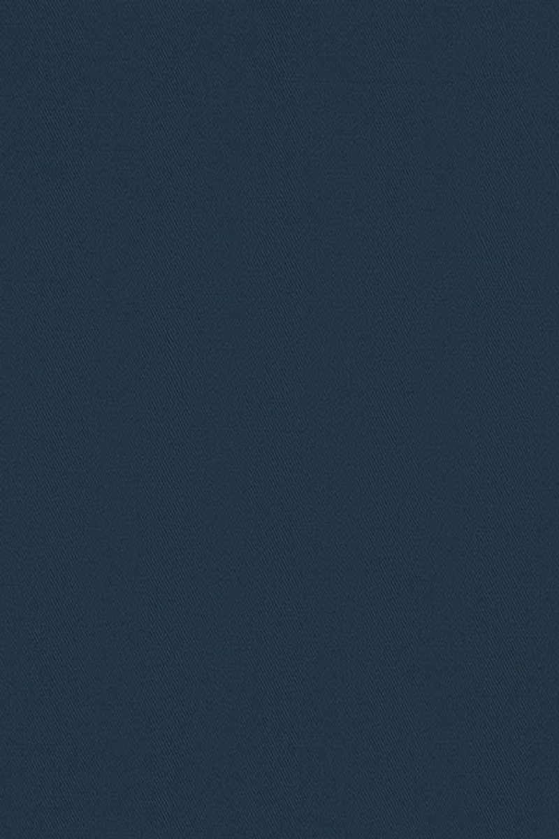 Navy Blue Men Business Pants With Zip Fly