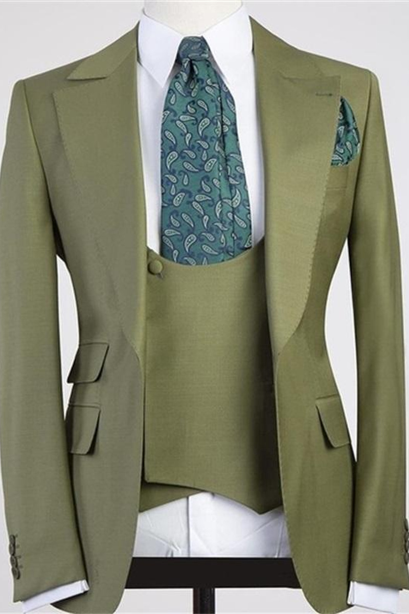 Camron Three Piece Point Lapel Custom Men Prom Suit