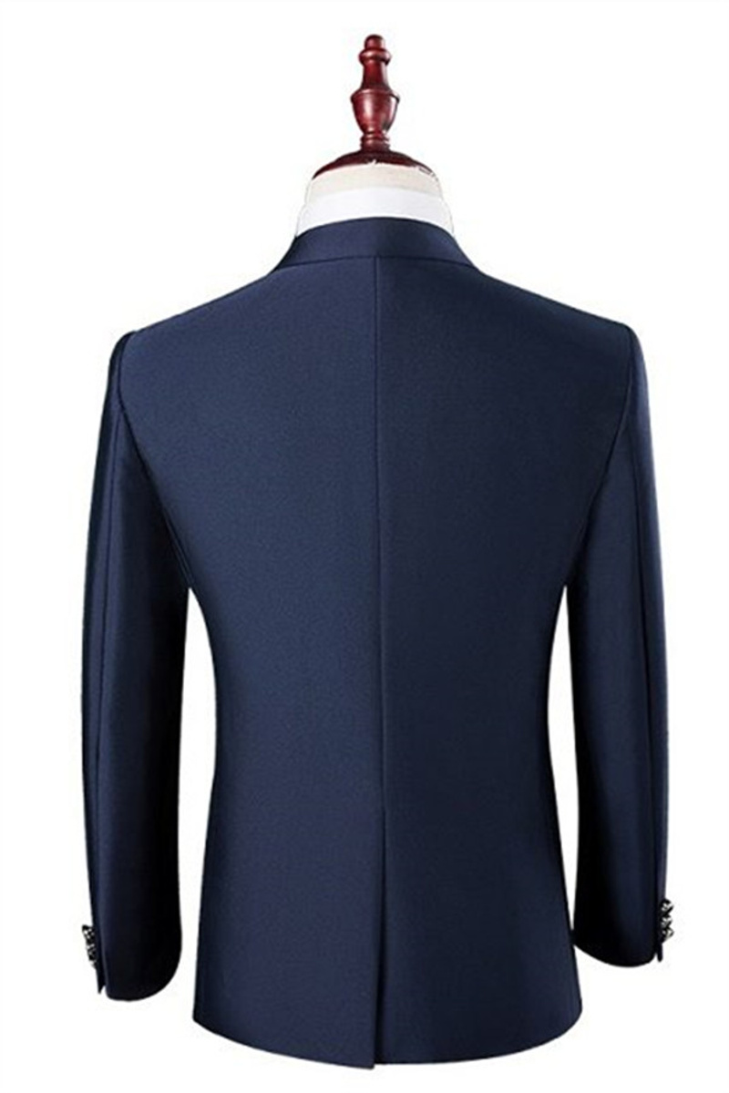 Arturo Navy One-Button Tuxedo Fashion Slim Business Suit