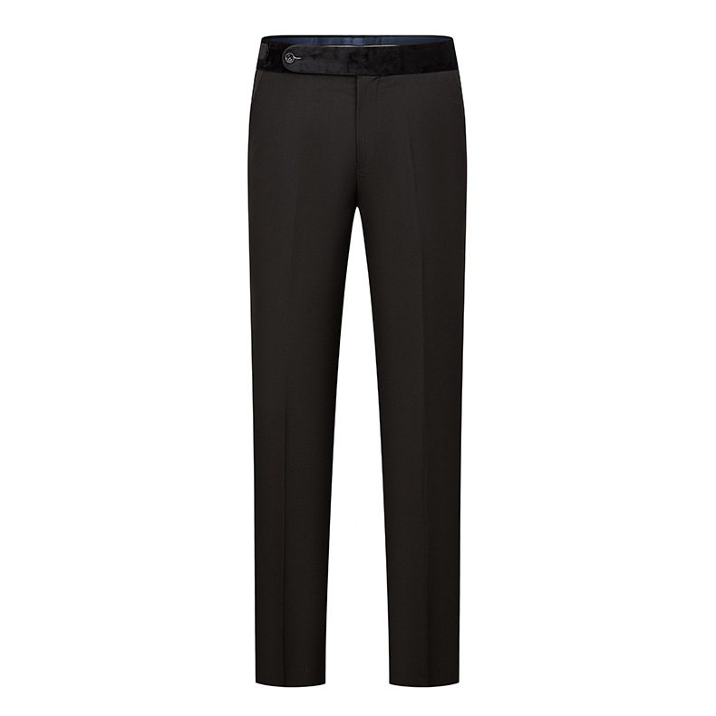 Brown Jacquard Shawl Collar Velvet Two-Piece Suit Banquet Prom Suit