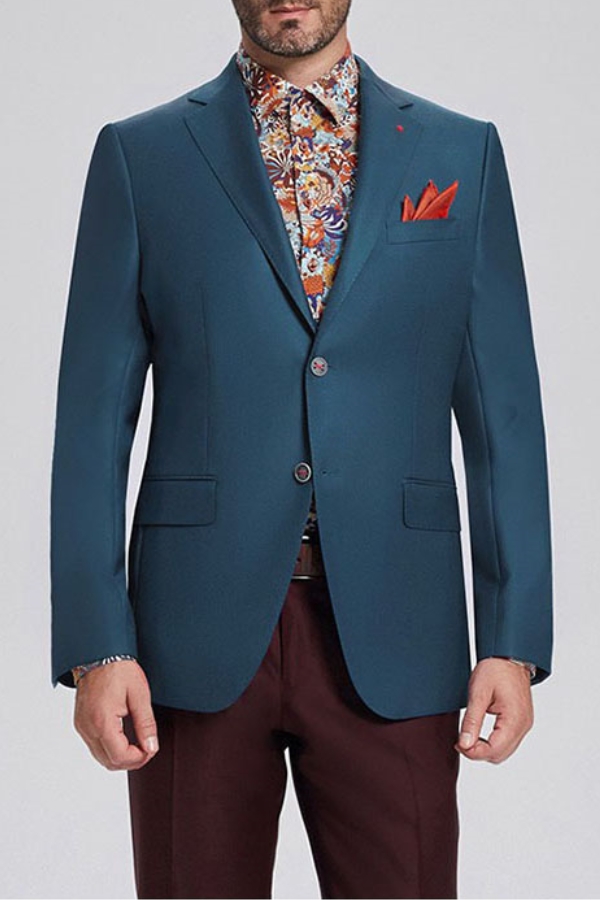 Fashion Pure Green Blue Blazer Casual Blazer