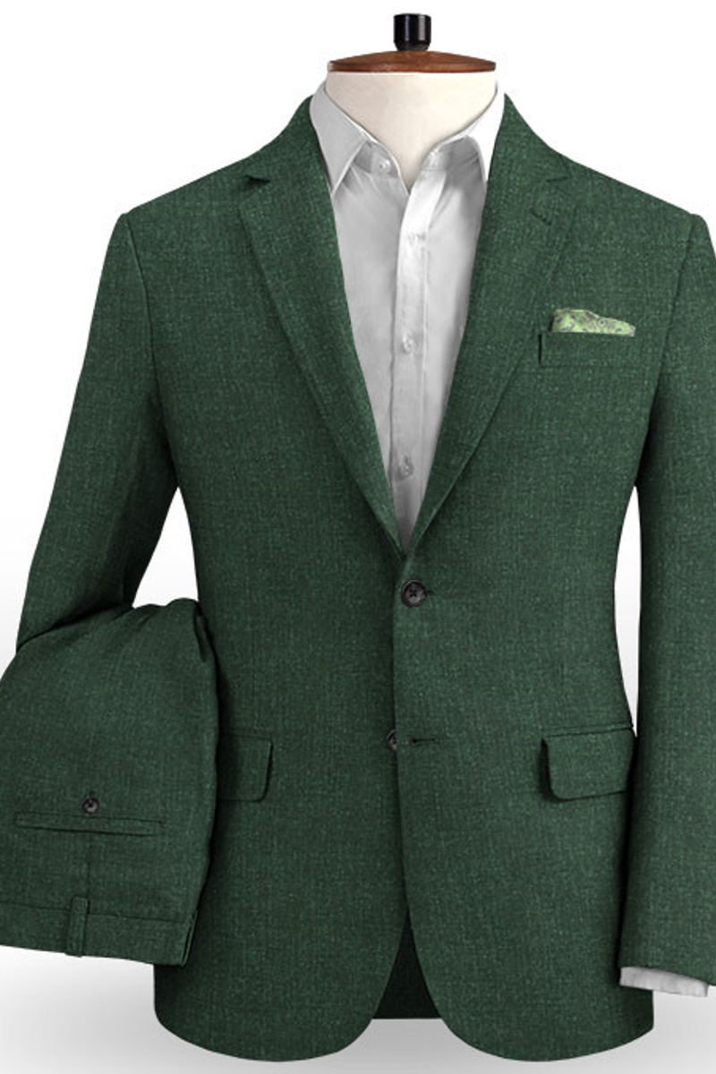 Dark Green Two-Button Prom Suit Notch Lapel Suits Online