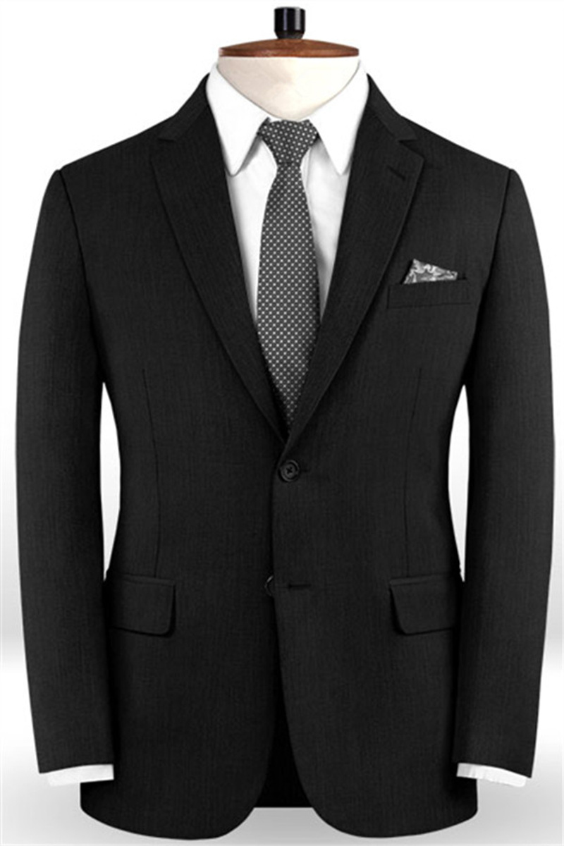 Black Business Formal Groomsmen Suit Two-Piece Business Tuxedo