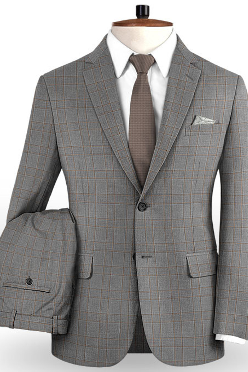 Custom Checked Suits Classic Two-Piece Tuxedos
