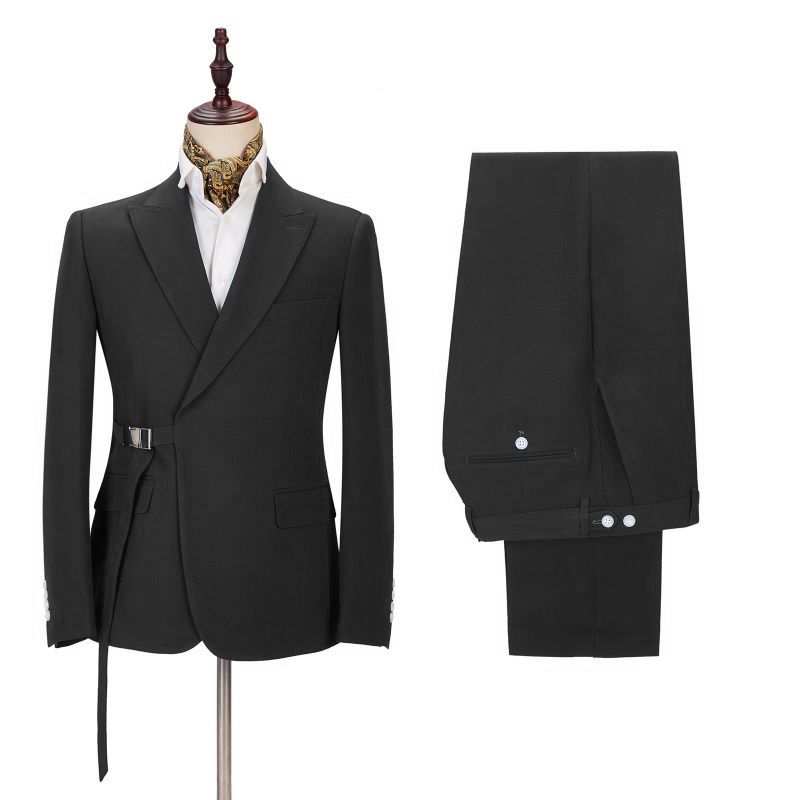 Classic Formal Suit Online Peak Lapel Buckle Button Suit for Men