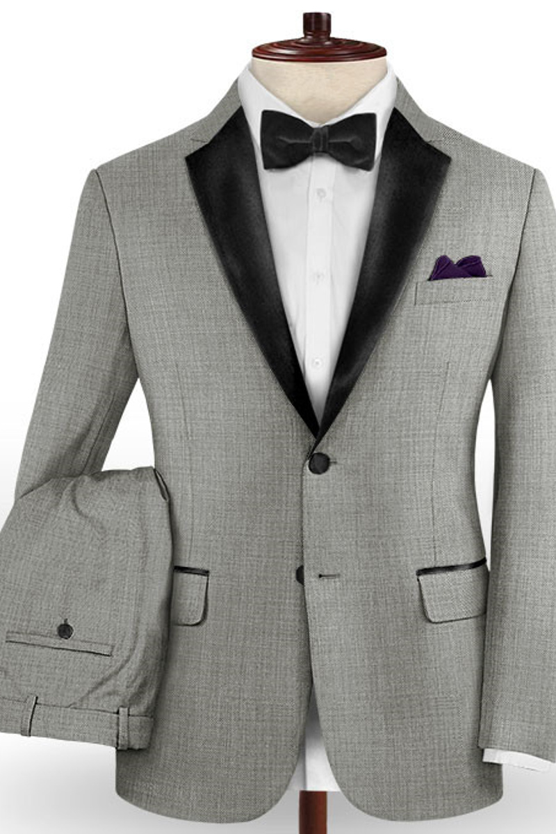 Business Grey Men Suits Online New Fashion Slim Version Tuxedos