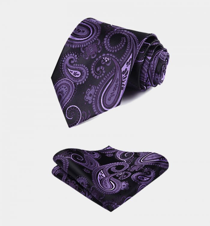 Purple Paisley Slim Men Tuxedo Vest Set