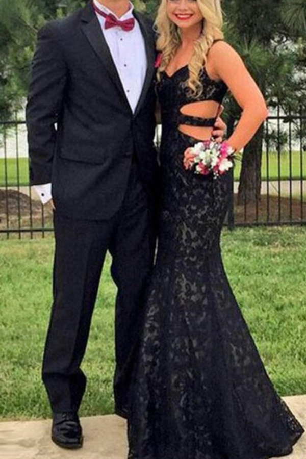 Fashion Black Two Piece Prom Men Suit